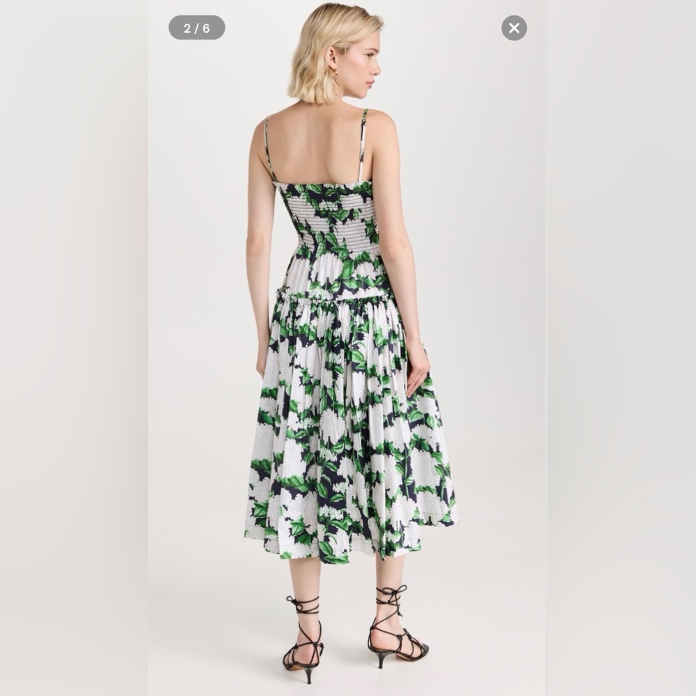 Hill House Home Seraphina Midi Nap Dress Midnight Garden Print - Picture 6 of 7